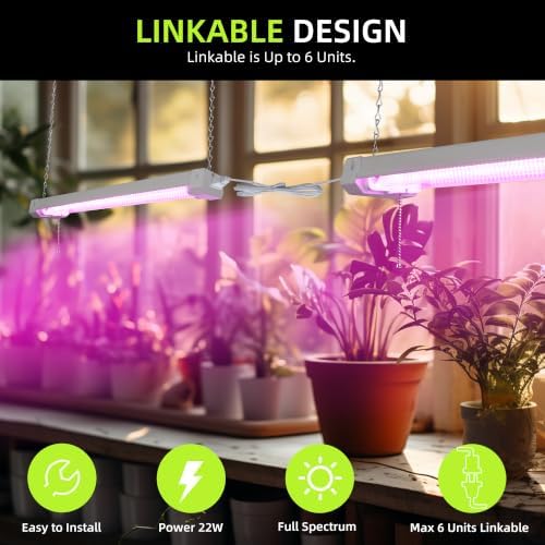 Hlite 16 inch Plant Growing Lamp,Hanging Full Spectrum 4Pack,Pink - Image 2