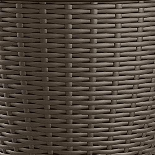 Suncast 2 Pack Wicker Planter w/Drillable Drain Holes, Decorative Indoor/Outdoor Pot, 18in, Java - Image 5