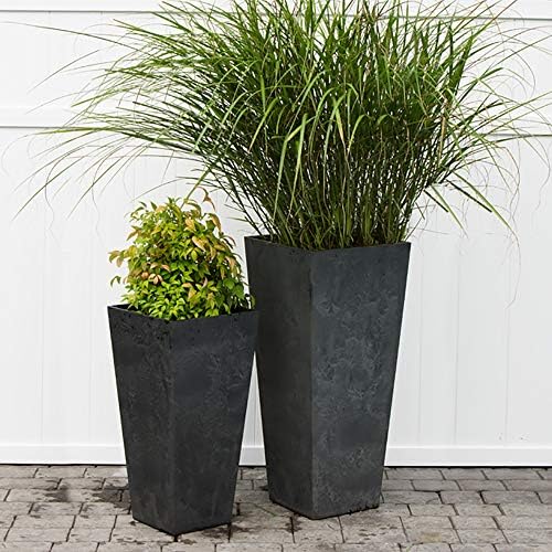 Root & Vessel, Ella Tall Planter, Black, 13.5" - Image 6