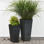 Root & Vessel, Ella Tall Planter, Black, 13.5" - Image 6