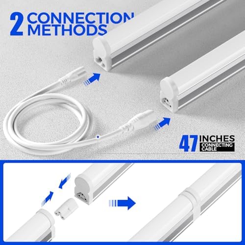 Barrina LED Shop Light, 4FT 2200lm 6500K T5 Fixture, 20W, Linkable, 8-Pack - Image 5