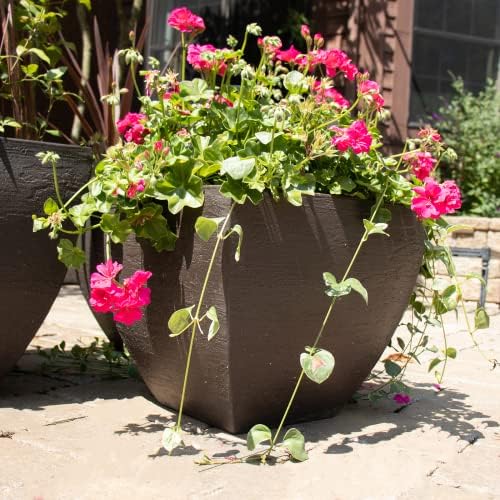 Tusco Products MSQ16BK Modern Square Garden Planter, 16-Inch, Black - Image 3