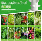 Hydroponics Tower Indoor Growing System Vertical Garden Planter Indoor Smart Garden Kit with Pump and Movable Water Tank Vegetable Plant Gift for Gardening Lover (Gray-35plants) - Image 5