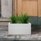 Kante 23.6" L 11.8" H 10.2" W White Concrete Rectangular Planter for Home - Image 5