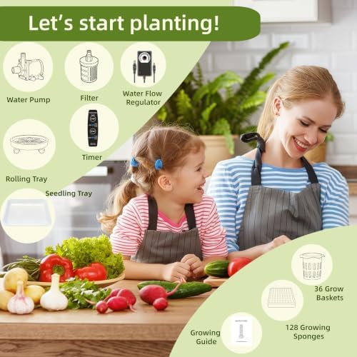 Hydroponic Growing System, Vertical Garden Tower Automatic Timer 36 -Pod - Image 4
