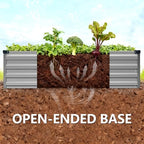 Vengarus 2PCS 12x4x1ft Galvanized Raised Garden Beds Kit,Planter Box Silver - Image 4