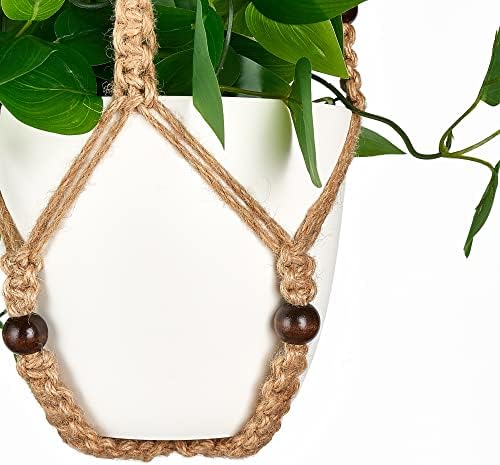 Mkono Fake Hanging Plant with Pot and Fake Hanging Plants in Farmhouse Galvanized Pots - Image 5