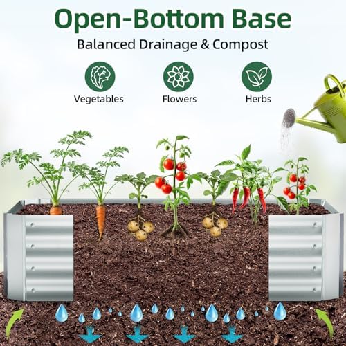 Ohuhu 4x2x1 FT Raised Garden Bed Outdoor with Cover, 3-in-1 Gardening Set - Image 3