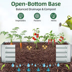 Ohuhu 4x2x1 FT Raised Garden Bed Outdoor with Cover, 3-in-1 Gardening Set - Image 3