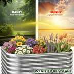 4 Pack 3x3FT Corrugated Galvanized Steel Raised Garden Bed Outdoor, Metal Above Ground Garden Bed for Vegetables and Flowers, Raised Beds for Gardening-3x3FTx10Inch - Image 6