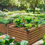 SEJOV 6x3x2ft Raised Garden Bed Kit, Galvanized Planter Raised Garden Boxes Outdoor, Deep Root Raised Planter w/Anti Cutting Strip, Large Metal Raised Garden Bed for Vegetables Flowers Herbs, Brown - Image 4