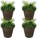 Sunnydaze Arabella 19.5'' Plastic Planter Pot for Plants, Sable, 4pk by SunnydazeDecor