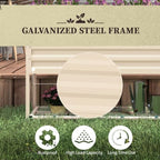 Outsunny Raised Garden Bed with Galvanized Steel Frame, Cream - Image 5