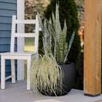 Beuta Large Poly Planters for Outdoor Plants - Set of 3, 8/12/14 Inches Outdoor Planters for Porch - Tall Planter for Outdoor & Indoor Plants | Large Indoor Plant Pot - USA Made - Black - Image 3