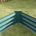 Gagihoom Outdoor Large Galvanized Metal Raided Garden Bed,Planter Box for Flowers Vegetables Fruit,Rectangular (Green, 7.6x3.7x1 ft) - Image 6