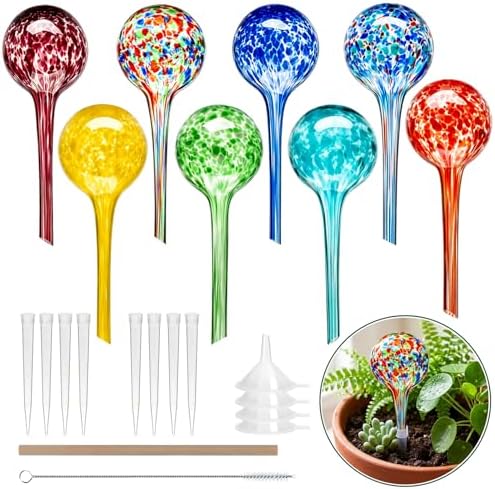 8Pcs Glass Plant Watering Globes,Self Watering Globes,Water Bulbs by Brajttt