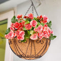 LaLaGreen Coco Hanging Baskets (18 in, 2 Pack) Black Wire Flower Pot Holder by L%C3%A1L%C3%A1Green