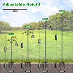 Double Shepherd Hook for Outdoor,88in Heavy Duty Bird Feeder Pole - Image 2