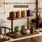 GDQ Brown Pine Wood Perfume Organizer, Perfume Cabinet Vanity Storage Stand - Image 5
