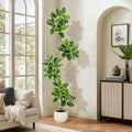 GarveeHome Fiddle Leaf Fig Tree Artificial Indoor with Sphere Planter by GarveeHome