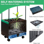 Yhtpouqe Raised Garden Bed Planter Box with Trellis, 71.2" Self-Watering Tomato Planters for Climbing Plants Vegetable Vine Flowers, Lockable Wheels, Vertical Gardening, Indoor Outdoor Patio Use - Image 5