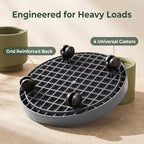 WanderingDonkey 15.55” Outdoor Plant Caddy with Wheels - Heavy Duty Rolling Planter Stand for Patio, Garden, Deck & Outdoor Living Spaces - Image 5