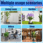 2PCS 8 Inch Plant Caddy with Wheels Lockable Heavy Duty Trolley Large Metal Square Plant Dolly Plant Roller Base Potted Stand Suitable for Indoor Outdoor Plant Pots Black - Image 7