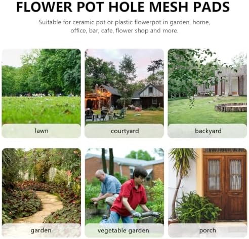 50pcs Plant Pot Drainage Pads Round Fiberglass Grid Mat - Image 6