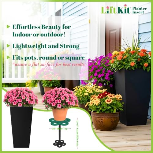Lift Kit Planter Insert Tall Column Plant Riser Fill Bottom of Tall Flower Pots and Large Plant Containers | Indoor and Outdoor (11-17" Rise, 10" Base, 10" Top) - Image 5