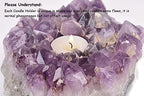 JIC Gem Amethyst Candle Holder Natural Purple Crystals Candle Stand Large Amethyst Tealight Candle Holders Home Decoration 5.5 Inch - Image 5