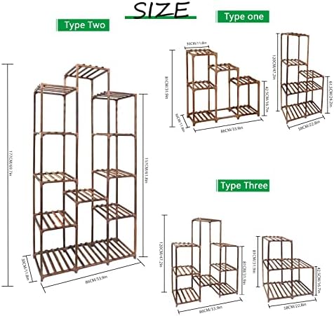 XXXFLOWER Plant Stand Indoor Outdoor 13 Tiers Wood Plant Shelf for Multiple Plants ，Large Plant Rack for Window Garden Balcony Patio Porch Living Room - Image 2