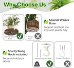2 Tier Macrame Plant Hanger, Hanging Plant Shelf (12") - Image 5