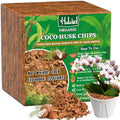 Halatool 10LBS Coco Husk Chips for Plants, Organic Coconut Mulch for Maintaining Moisture and Air & Absorb Water, Compressed Coco Soil Mix for Houseplant, Garden, Landscaping, Reptile Substrate by HALATOOL