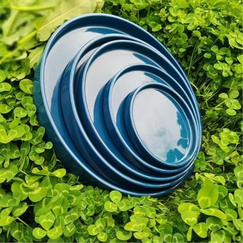 Ceramic Flower Pot Saucers, 9 Inch Plant Pot Saucers for Indoors Plants, Plant Trays for Pots Holding Water Drips and Soil, Drainage Tray for Plant Pot (Blue) - Image 4
