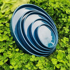 Ceramic Flower Pot Saucers, 9 Inch Plant Pot Saucers for Indoors Plants, Plant Trays for Pots Holding Water Drips and Soil, Drainage Tray for Plant Pot (Blue) - Image 4