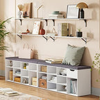DINZI LVJ Long Wall Shelves, 39.4 Inch Wall Mounted Shelves with Brackets - Image 2