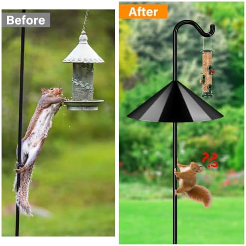 FEED GARDEN 108’’ Bird Feeder Pole Squirrel Proof 1 Pack, Shepherds Hook - Image 4