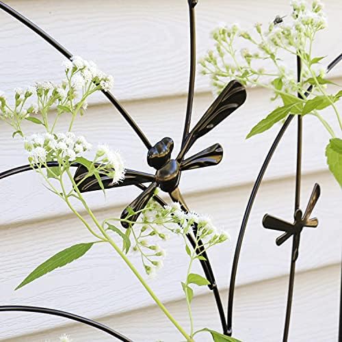 Sunnydaze 56" Black Metal Garden Trellis for Climbing Plants, 2-Pack - Image 5