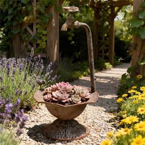 Unique Planters for Outdoor Plants, Rustic Succulent Planters - Image 5