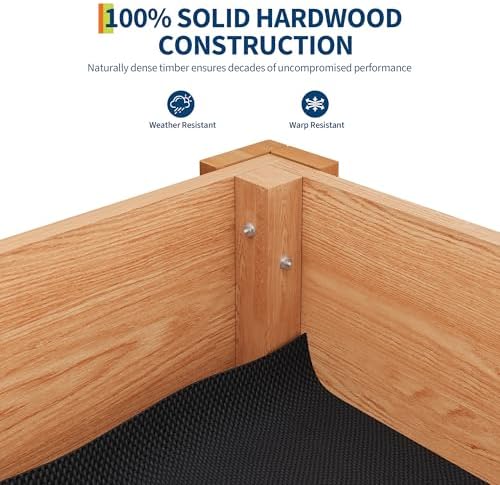 Jojoka 48"x24"x30" Raised Elevated Wooden Garden Planter Box - Image 4