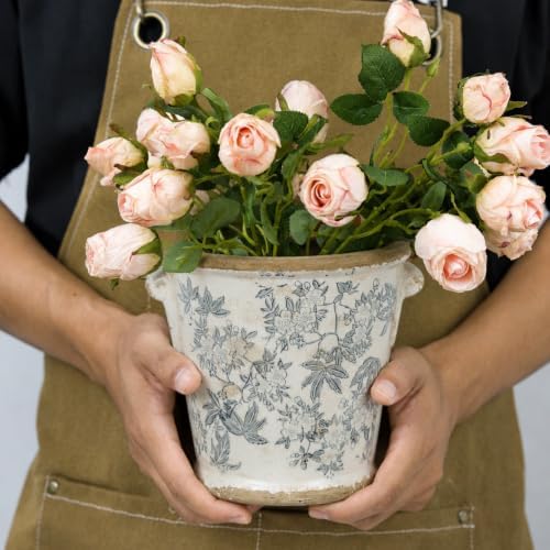 Dosayes Ceramic Pot for Plant,6.30 inch Vintage Flower Pot - Image 3