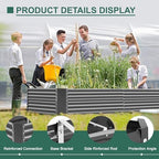 Land Guard 2 Pack 8×4×2ft Galvanized Raised Garden Bed Kit, Galvanized Planter Raised Garden Boxes Outdoor, Large Metal Raised Garden Beds for Vegetables (Gray) - Image 6