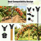 4 Set Adjustable Tree Branch Support, 18"-60" Tree Support Pole with Crutch - Image 3