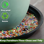 30 Packs 10/12/14 Inches Large Plant Saucers for Indoor Outdoor Use Heavy Duty Plastic Plant Plate Dish for Planter Bulk Round Flower Pot Drip Trays to Catch Water 4 to 20 Inch, Black - Image 4