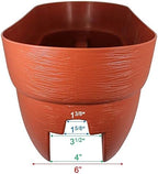Emsco Group Bloomers Rail Planter, 24" Weatherproof Resin Deck & Balcony Planter with Drainage – Fits 2x4 & 2x6 Rails – Earth Brown, 3 Pack - Image 4