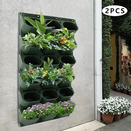 36-Slot Wall Planter, Vertical Garden Flower Pot Holder for Indoor&Outdoor - Image 4