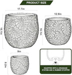 Craft flowerpots 18"+13"+9" Dia Round Concrete Planter Set of 3 Large Outdoor/Indoor Planter Pots Containers with Drainage Holes and Rubber Plug for Home Garden (Green, Large) - Image 4