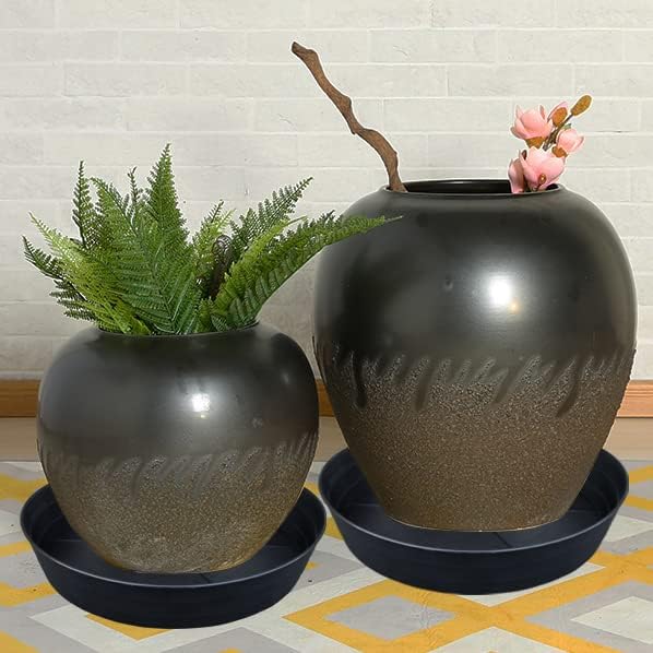 LWALRS Plant Saucer 18 Inch, Extra Large Planter Saucer 4 Pack, Plastic Plant Saucers for Indoors and Outdoors, Plant Pot Saucers, Drainage Tray for 16, 17, 18 in Planters - Image 5