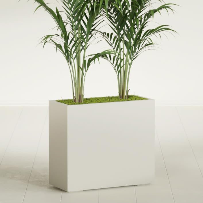 Greenline Alice Tall Rectangular Fiberglass Planter, Outdoor Planter Box - Image 2