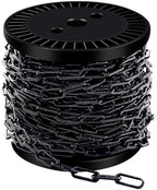 50 ft 1/12" Black Chain for Hanging Metal Chains Fixture Decorative Chain by SelNatural
